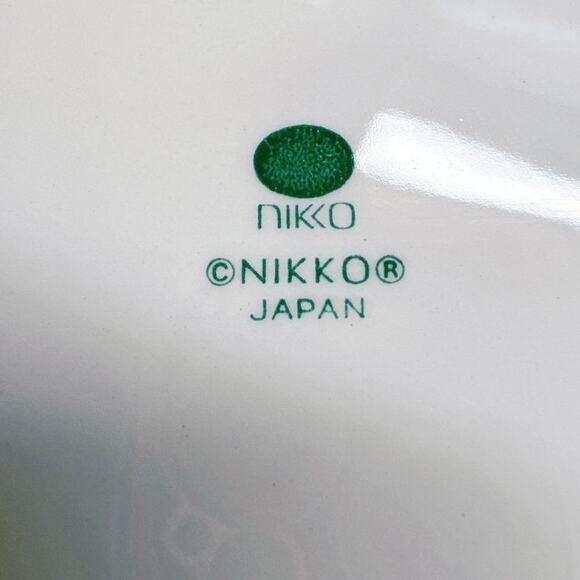 Vintage Nikko Chistmastime Holiday Christmas Tree Rectangular Mint Dish - Picture 6 of 6